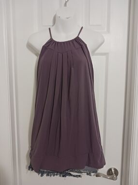 5 For $25! Ella Moss Purple Halter- Shoulder Tie  Tunic sz Medium